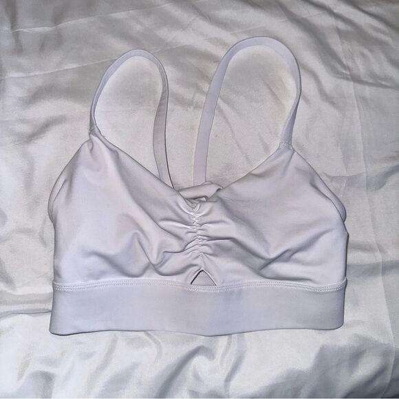 Fabletics white strappy crossover back bra - Picture 2 of 6